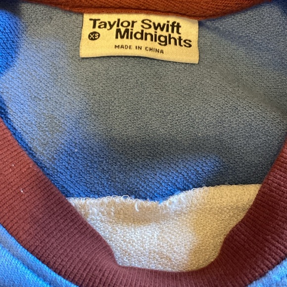 Taylor Swift Official Midnights Colorblock Crewneck Sweatshirt - Picture 5 of 7